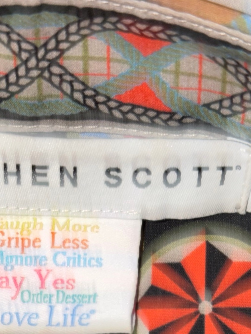 Gretchen Scott Designs Multicolor Chain & Rope Print Blouse - Picture 5 of 5